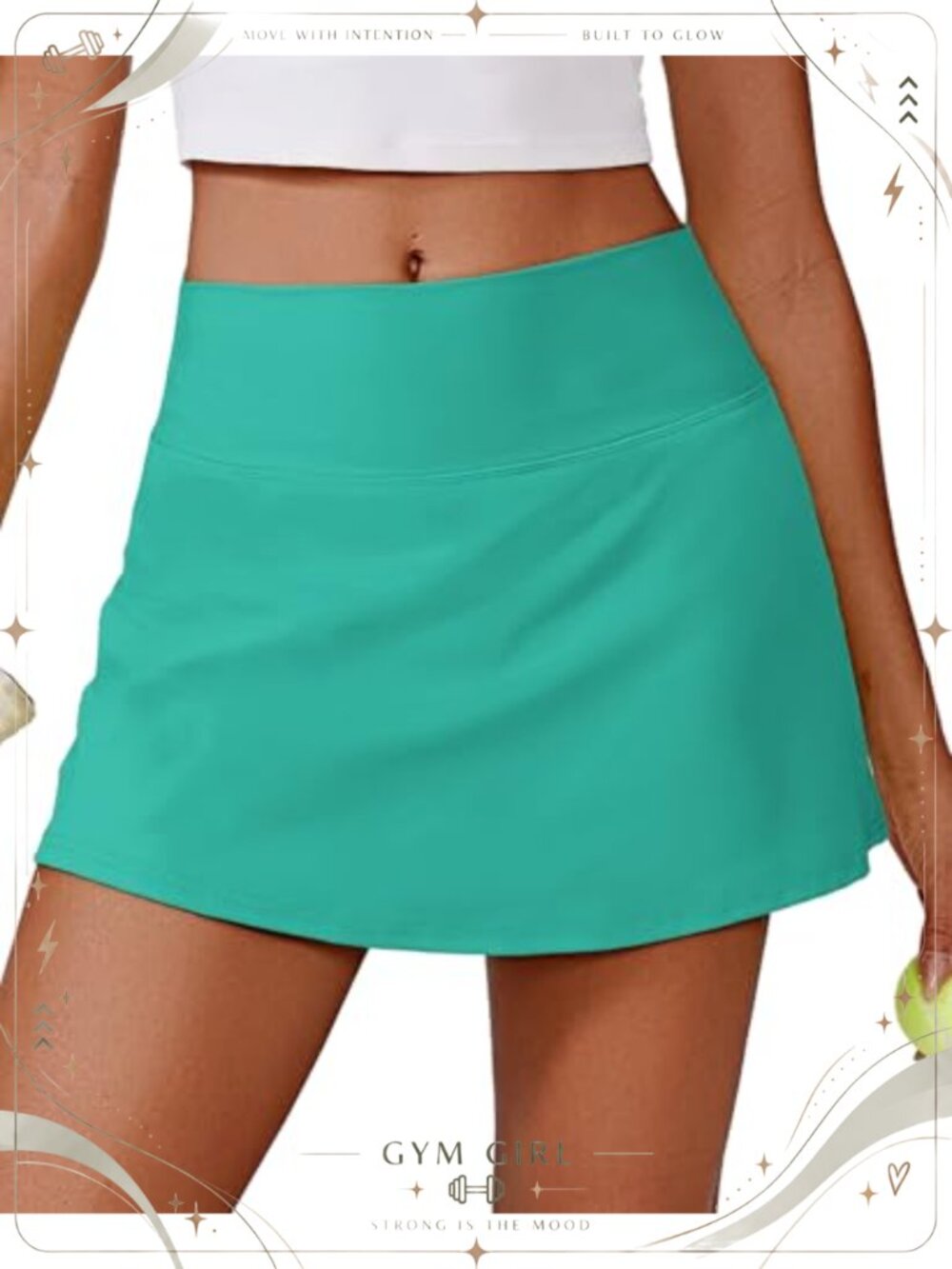 PINSPARK Women's High Waisted Tennis Golf Skort with Pockets Athletic Pickleball